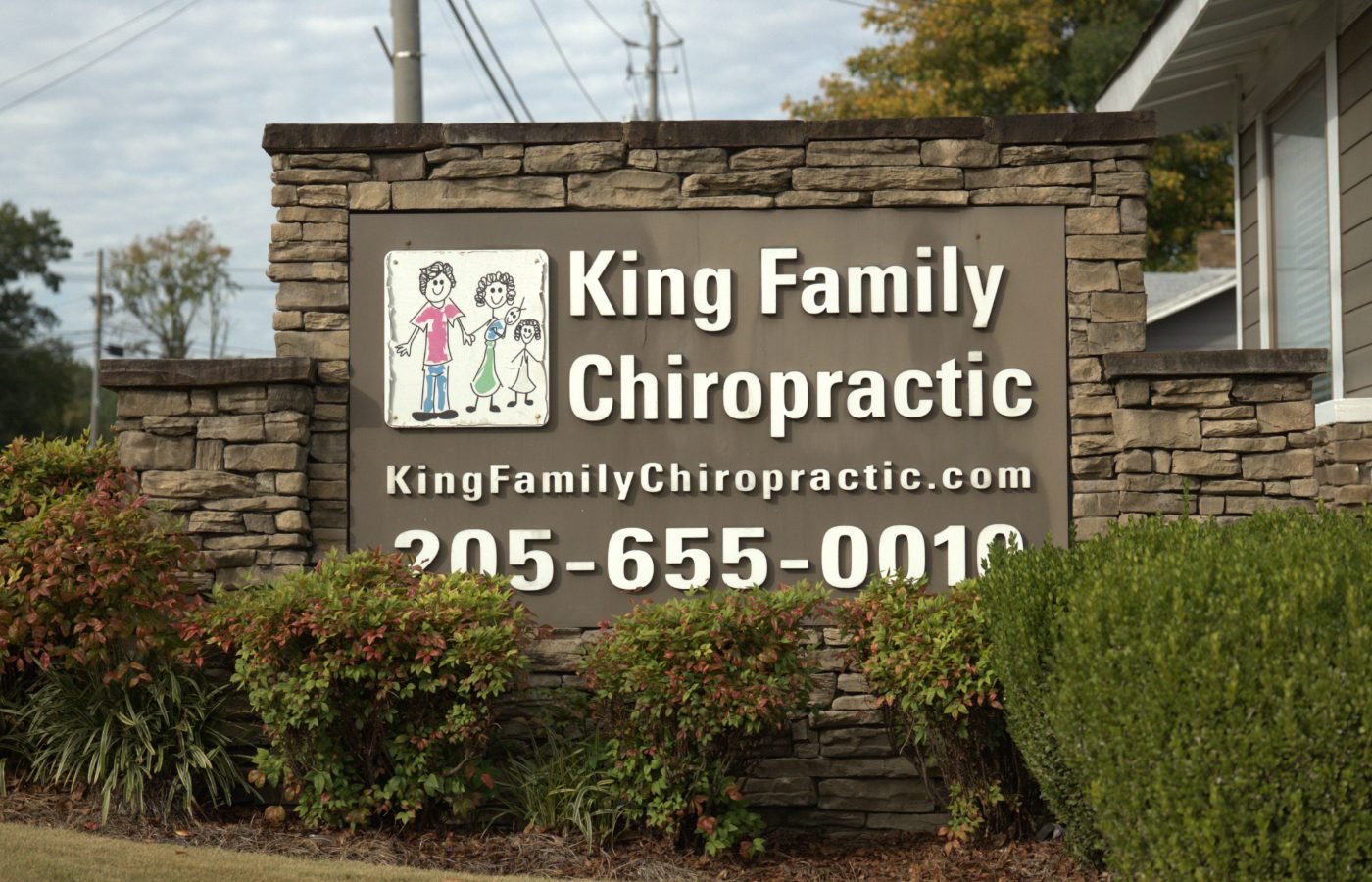 King Family Chiropractic sign at 402 Main St, Trussville, Alabama